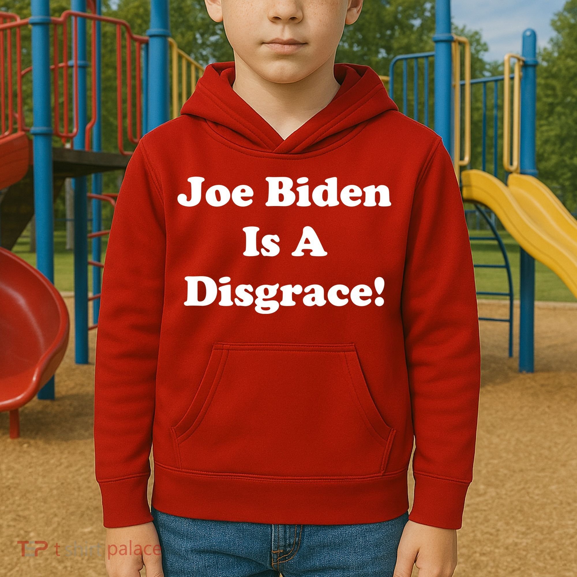 Joe Biden Is A Disgrace Kids Hoodie