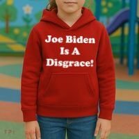 Joe Biden Is A Disgrace Kids Hoodie thumb 3