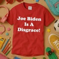 Joe Biden Is A Disgrace Kids T-Shirt thumb 3