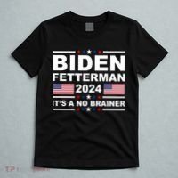 Joe Biden John Fetterman 2024 It's A No Brainer Funny T-Shirt thumb 5