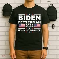 Joe Biden John Fetterman 2024 It's A No Brainer Funny T-Shirt thumb 6