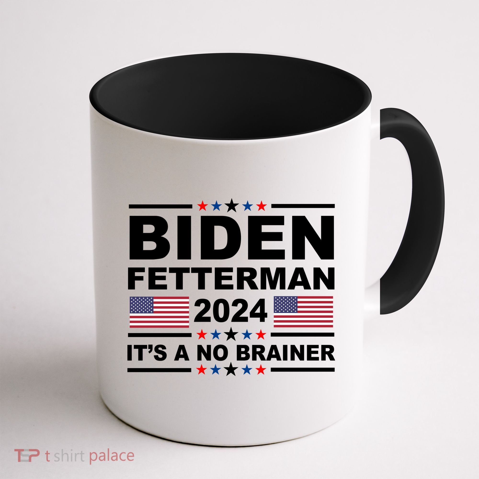 Joe Biden John Fetterman 2024 It's A No Brainer Funny Coffee Mug