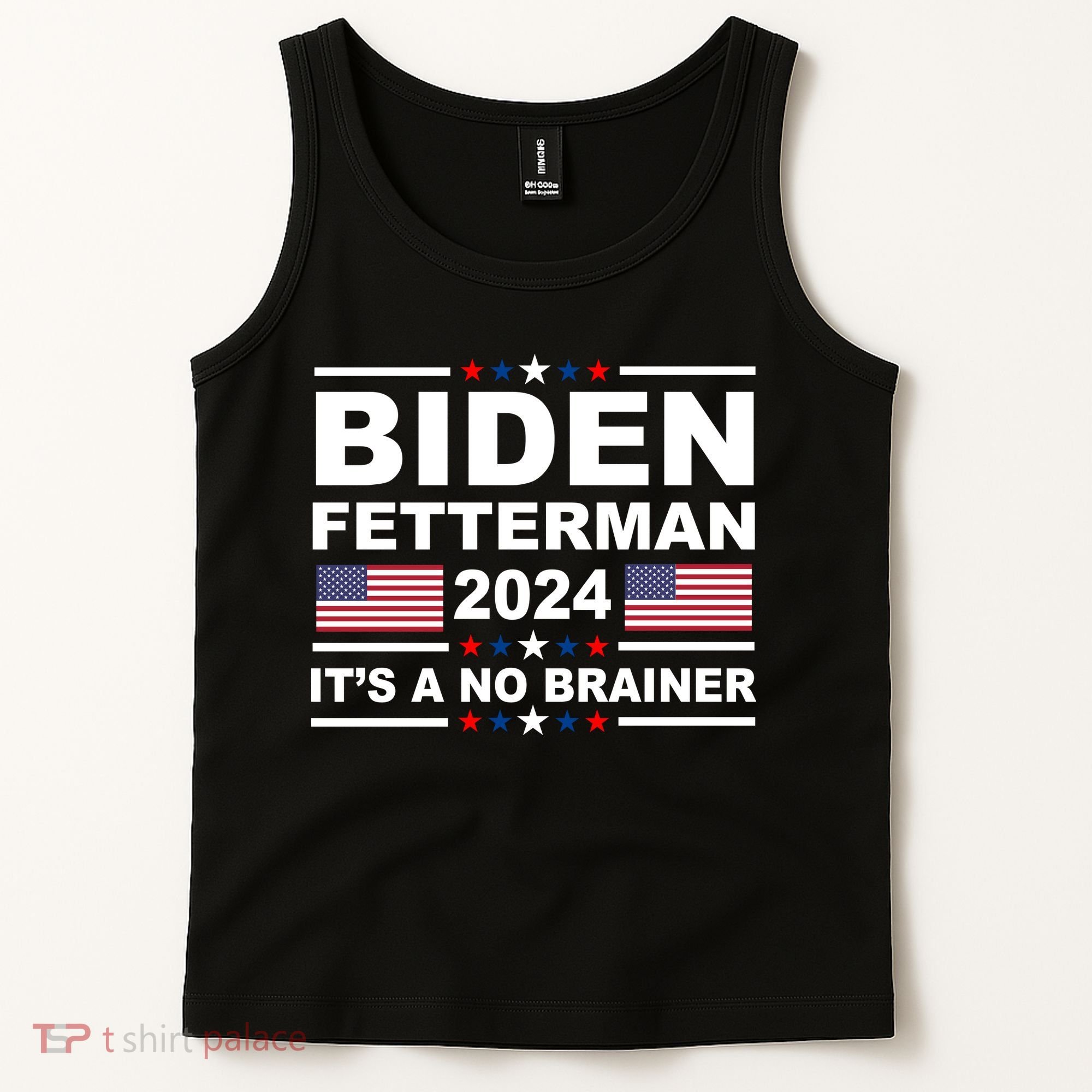 Joe Biden John Fetterman 2024 It's A No Brainer Funny Tank Top