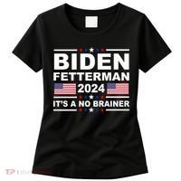 Joe Biden John Fetterman 2024 It's A No Brainer Funny Women's T-Shirt thumb 0