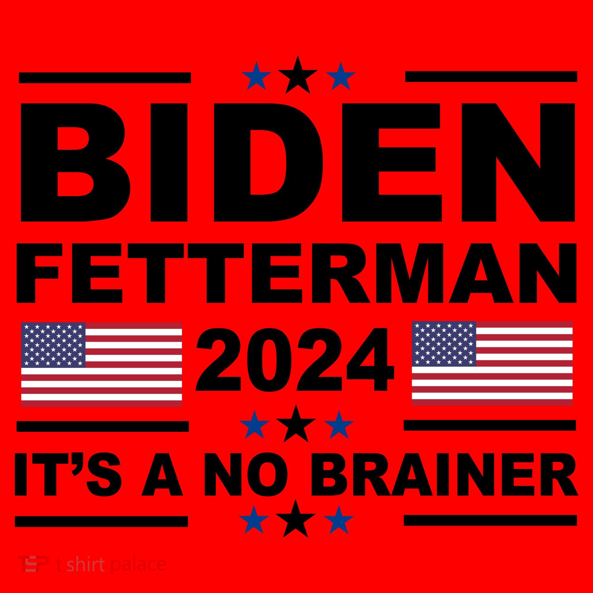 Joe Biden John Fetterman 2024 It's A No Brainer Funny Santa Hat