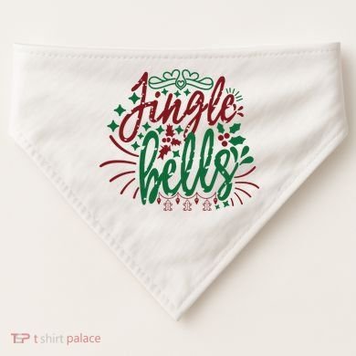 Jingle Bells USA-Made Doggie Bandana