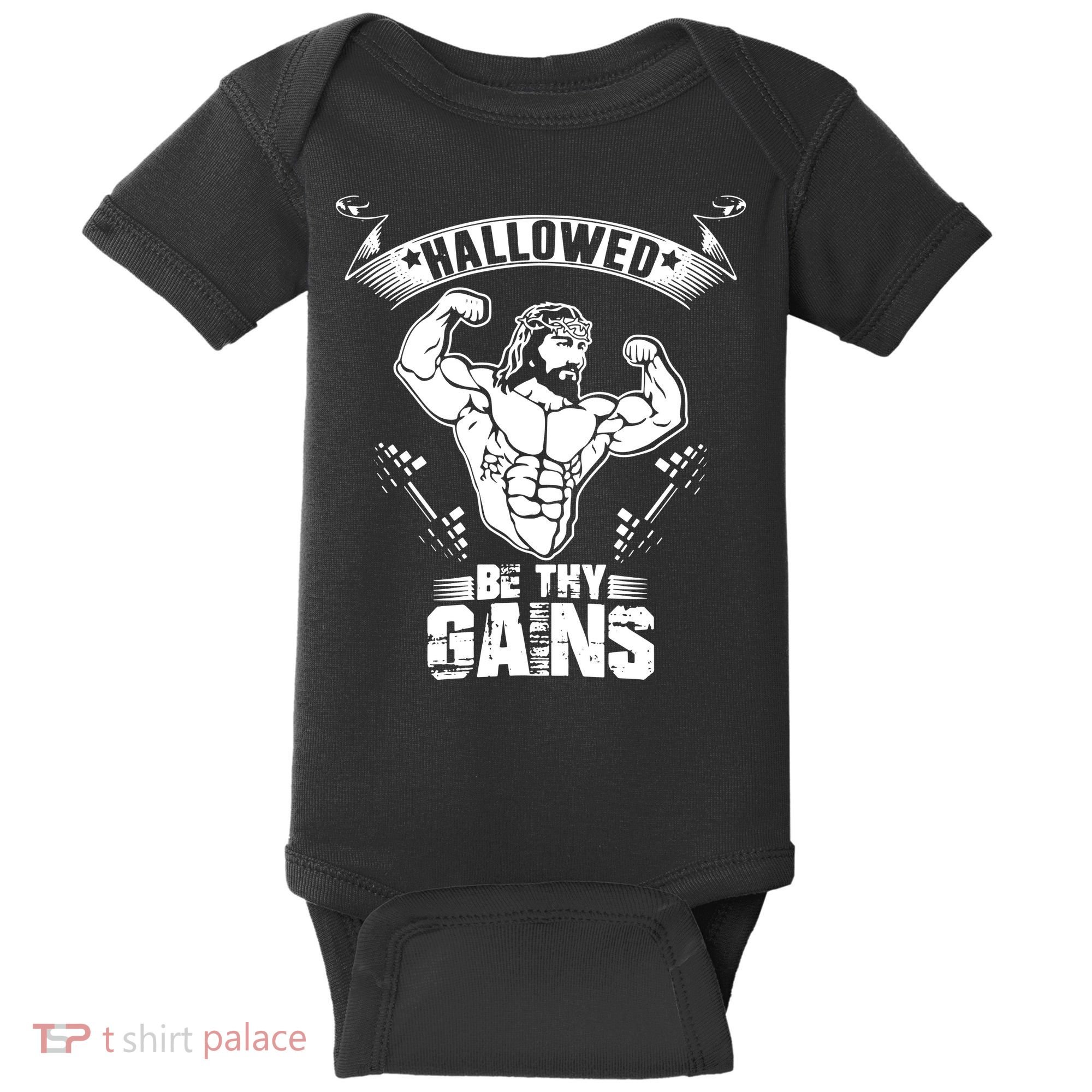 Jesus Bodybuilding Baby Bodysuit