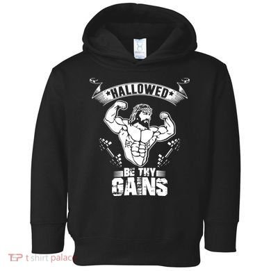 Jesus Bodybuilding Toddler Hoodie