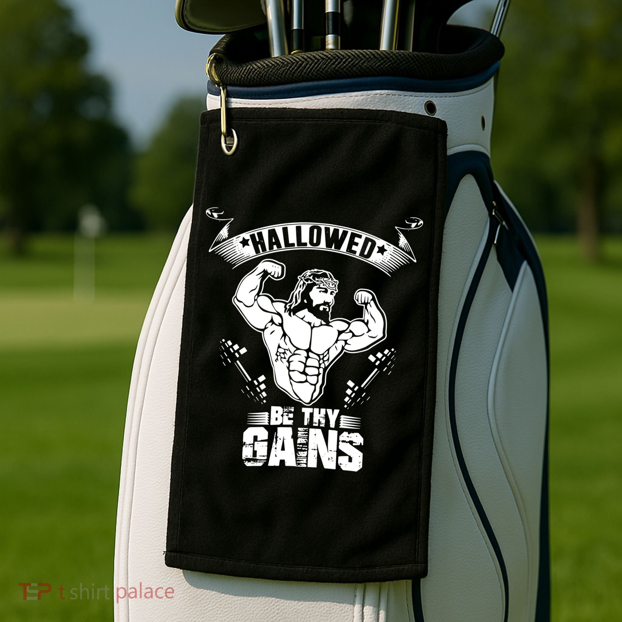 Jesus Bodybuilding Golf Towel