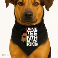 Juneteenth Black King USA-Made Doggie Bandana thumb 1
