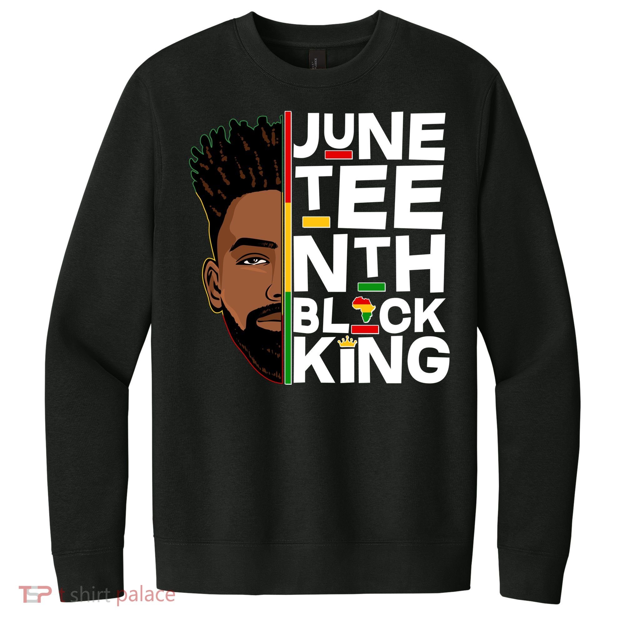 Juneteenth Black King V.I.T. Fleece Crew Sweatshirt