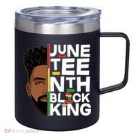 Juneteenth Black King 12oz Stainless Steel Coffee Mug thumb 0