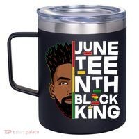 Juneteenth Black King 12oz Stainless Steel Coffee Mug thumb 2