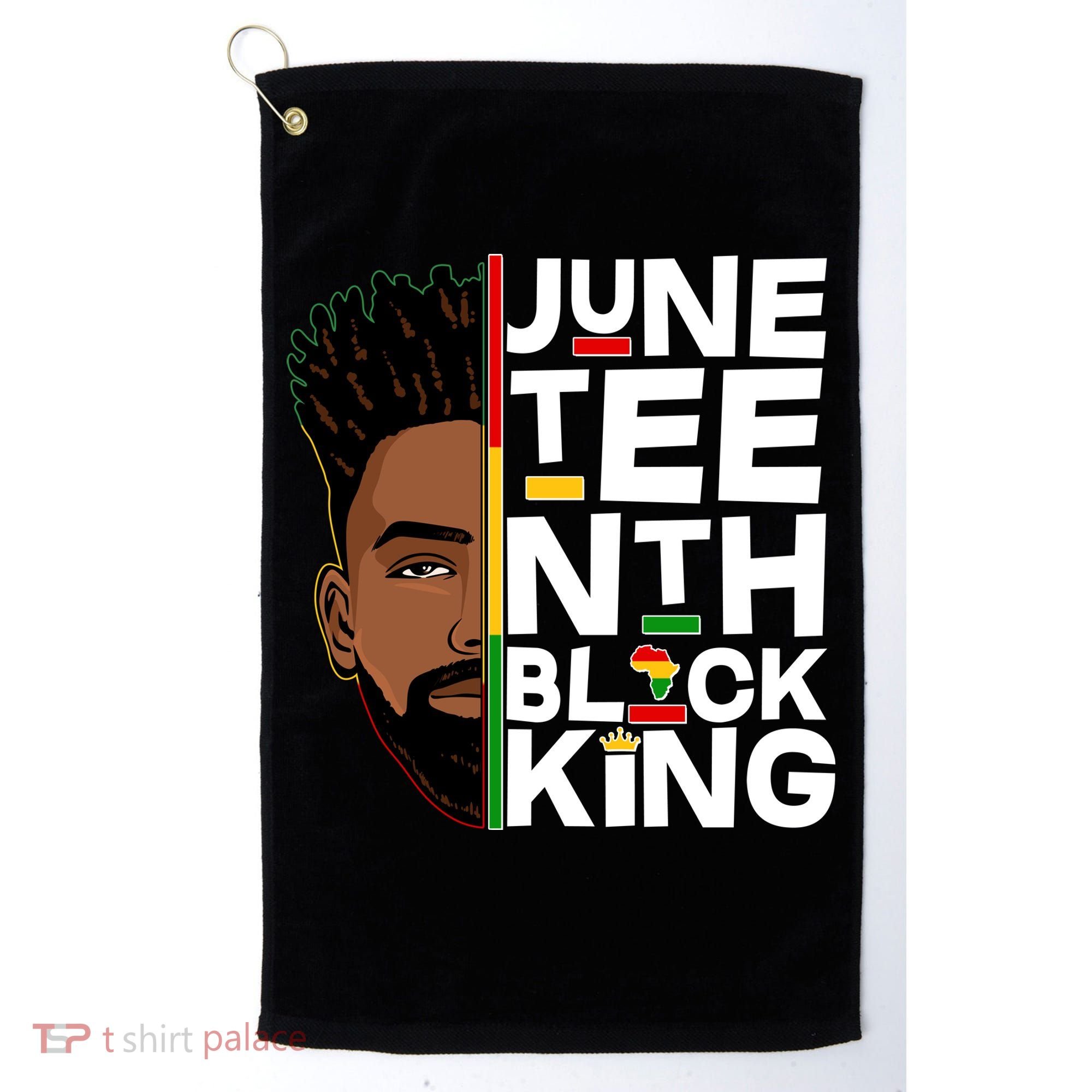 Juneteenth Black King Golf Towel