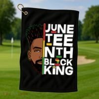 Juneteenth Black King Golf Towel thumb 1