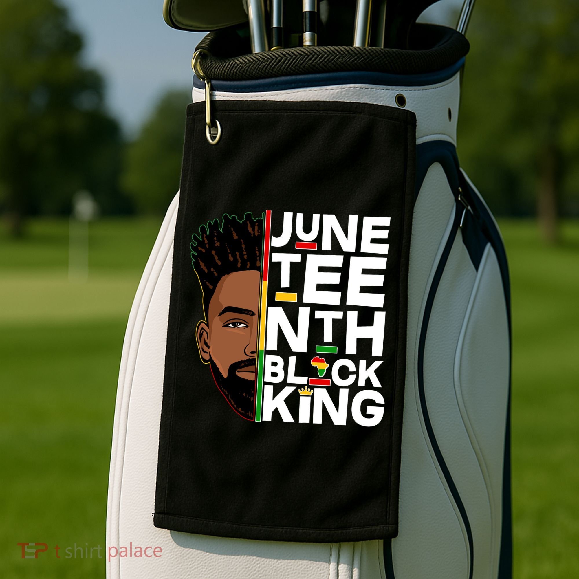 Juneteenth Black King Golf Towel