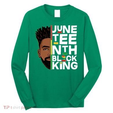 Juneteenth Black King Long Sleeve Shirt