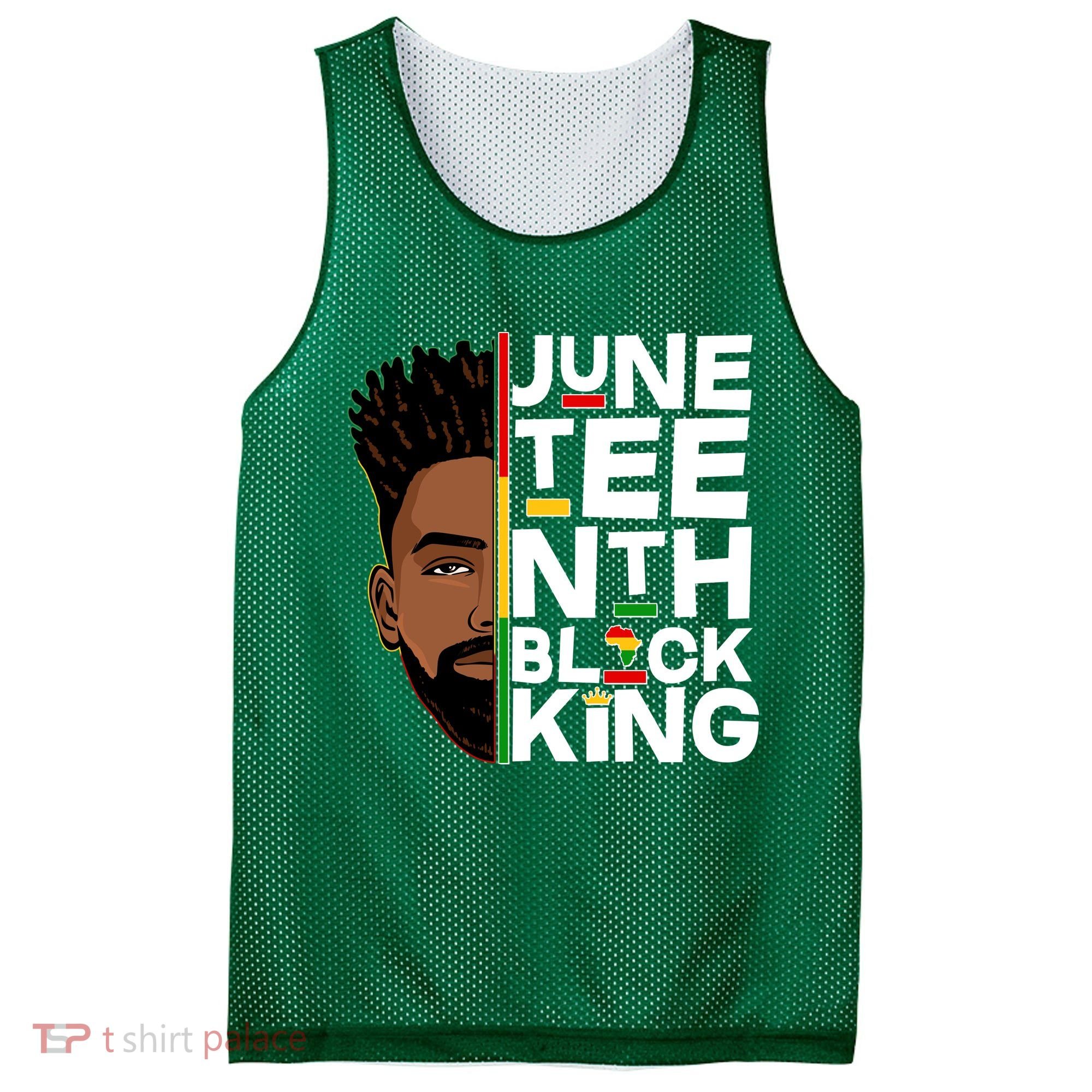 Juneteenth Black King Mesh Reversible Basketball Jersey Tank