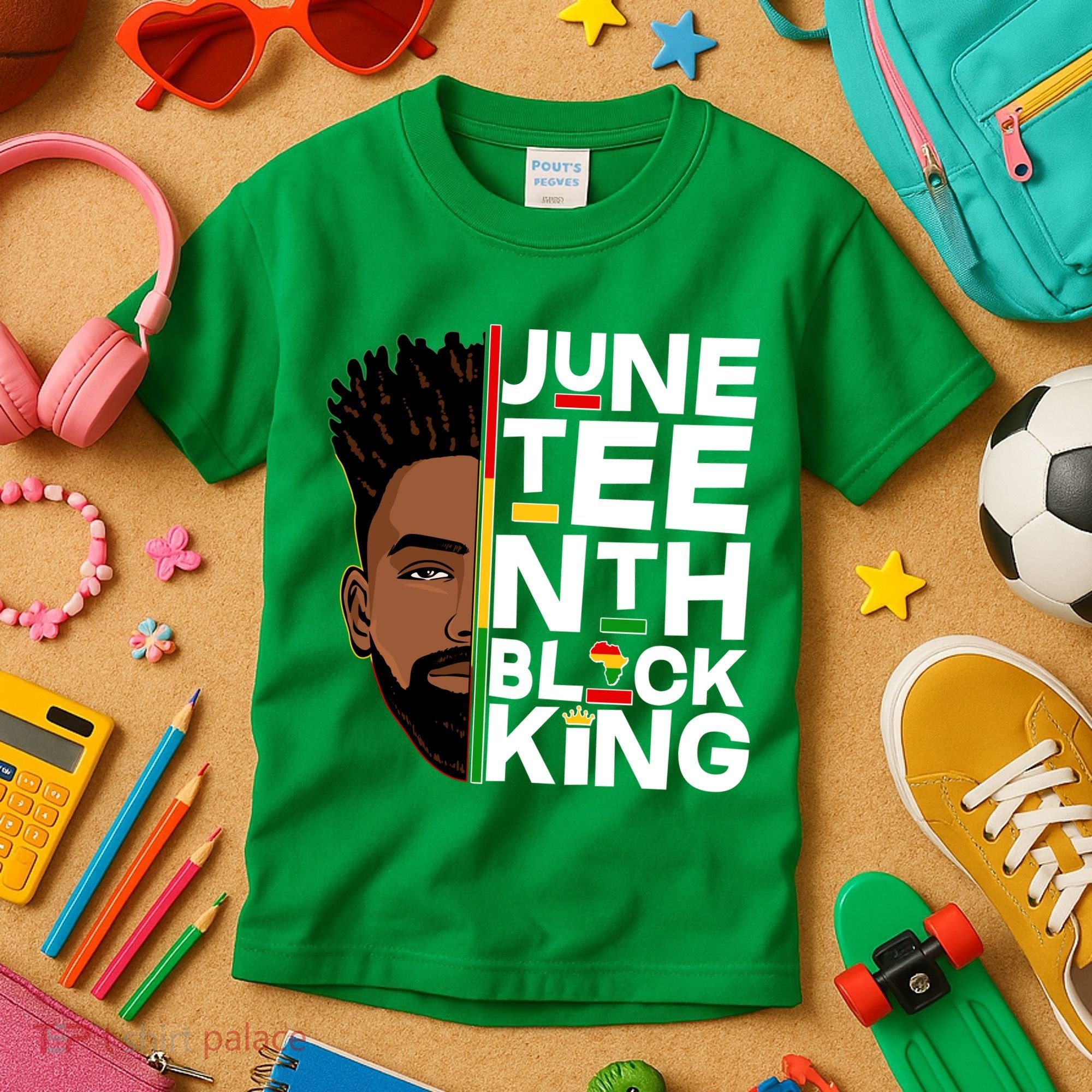 Juneteenth Black King Kids T-Shirt