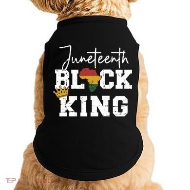 Juneteenth Black King With Pan African Map Flag Gift Doggie Tank
