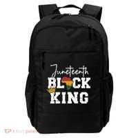 Juneteenth Black King With Pan African Map Flag Gift Backpack thumb 0