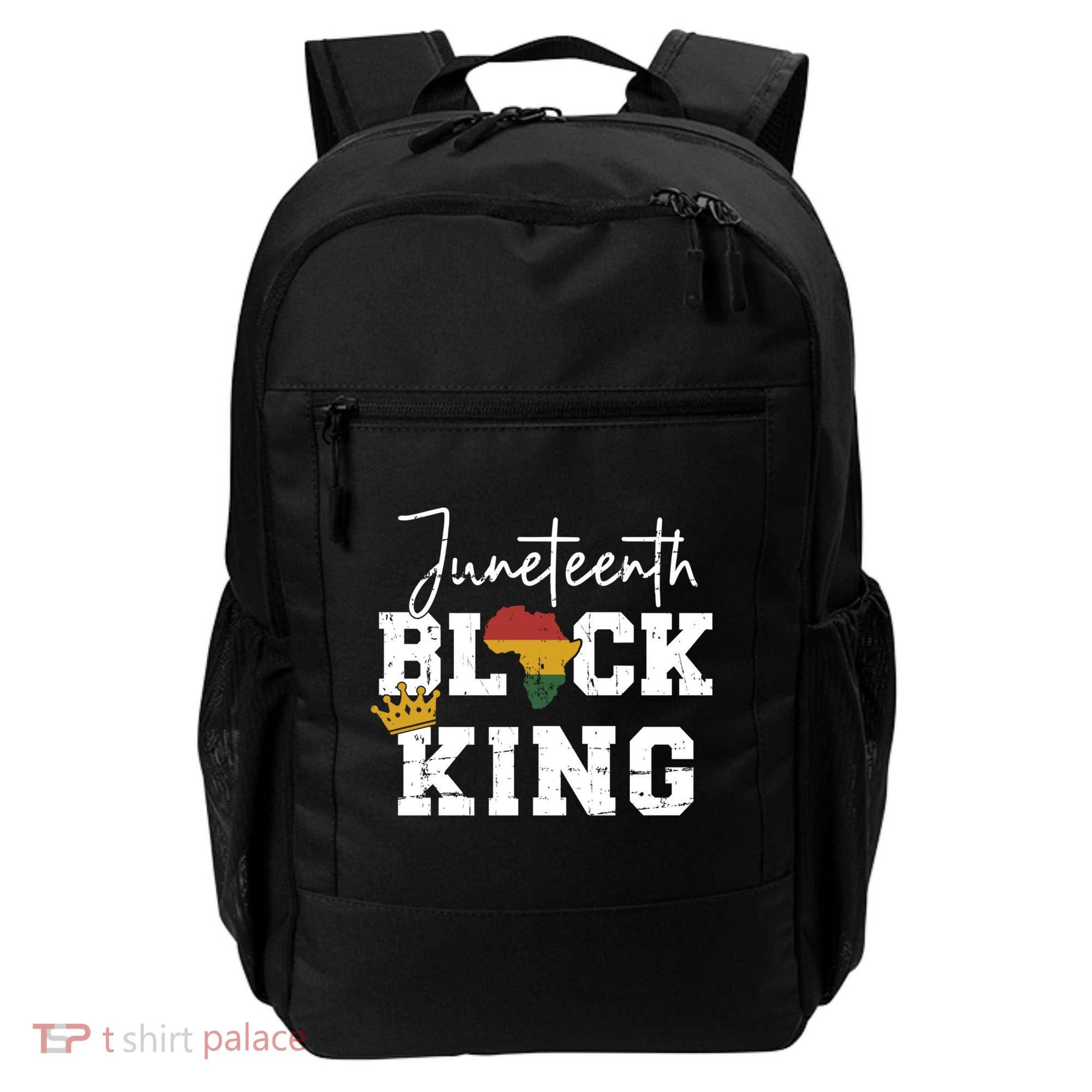 Juneteenth Black King With Pan African Map Flag Gift Backpack