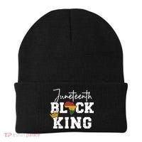 Juneteenth Black King With Pan African Map Flag Gift Beanie thumb 0