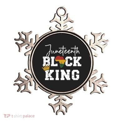 Juneteenth Black King With Pan African Map Flag Gift Ornament