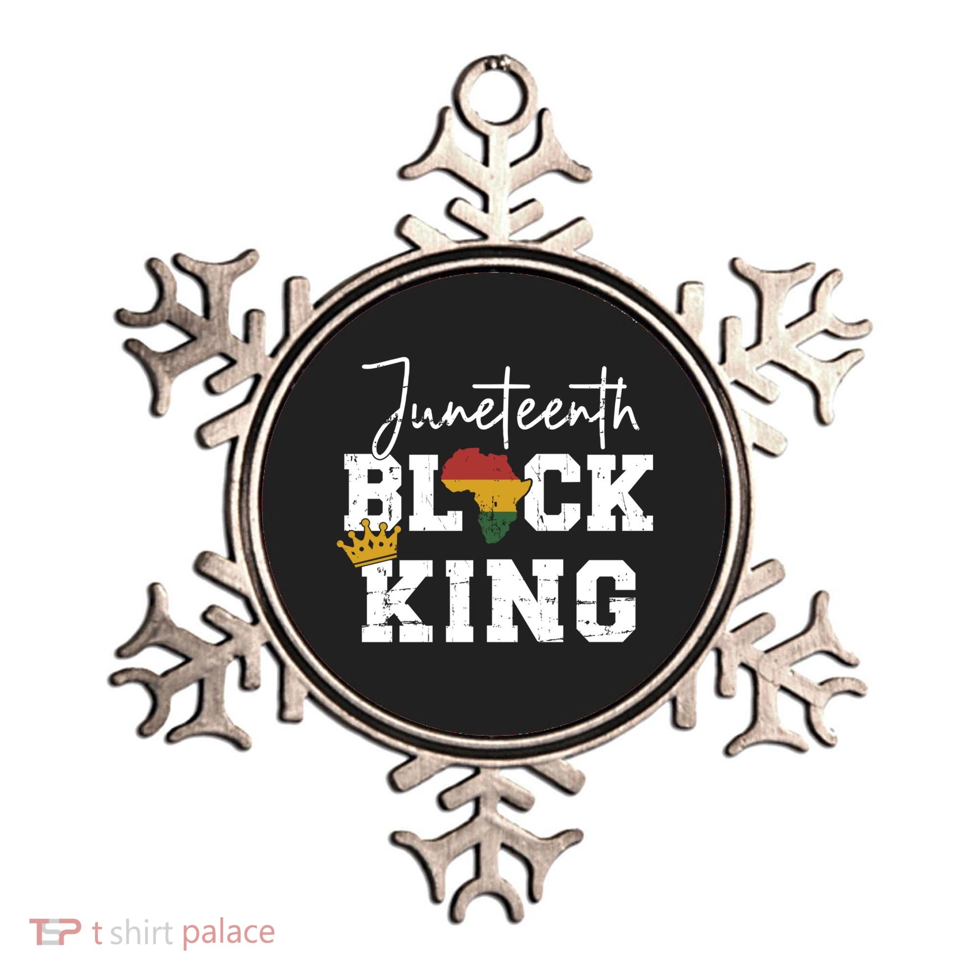 Juneteenth Black King With Pan African Map Flag Gift Ornament