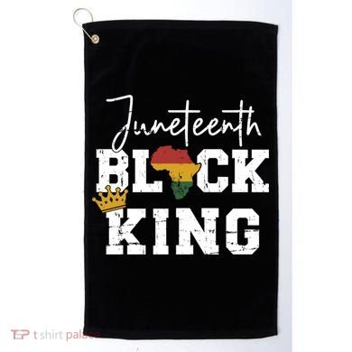 Juneteenth Black King With Pan African Map Flag Gift Golf Towel