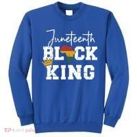 Juneteenth Black King With Pan African Map Flag Gift Sweatshirt thumb 0