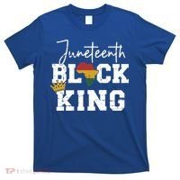 Juneteenth Black King With Pan African Map Flag Gift T-Shirt thumb 0