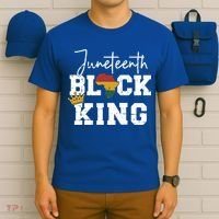 Juneteenth Black King With Pan African Map Flag Gift T-Shirt thumb 6