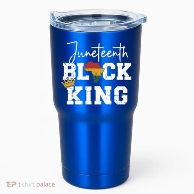 Juneteenth Black King With Pan African Map Flag Gift Tumbler