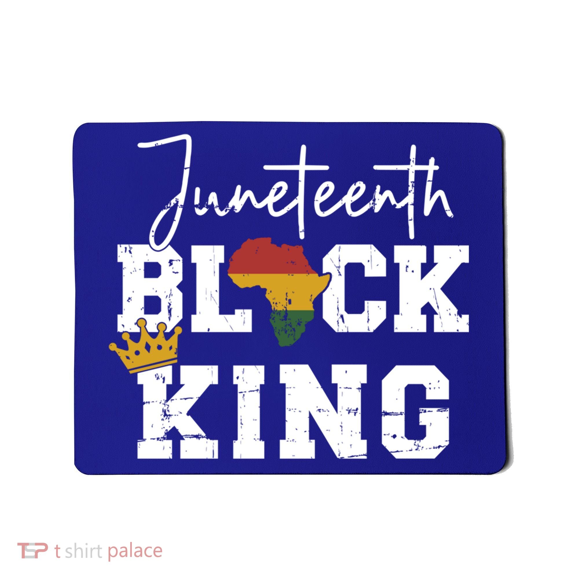 Juneteenth Black King With Pan African Map Flag Gift Mousepad