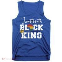 Juneteenth Black King With Pan African Map Flag Gift Tank Top thumb 0
