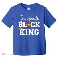 Juneteenth Black King With Pan African Map Flag Gift Toddler T-Shirt thumb 0