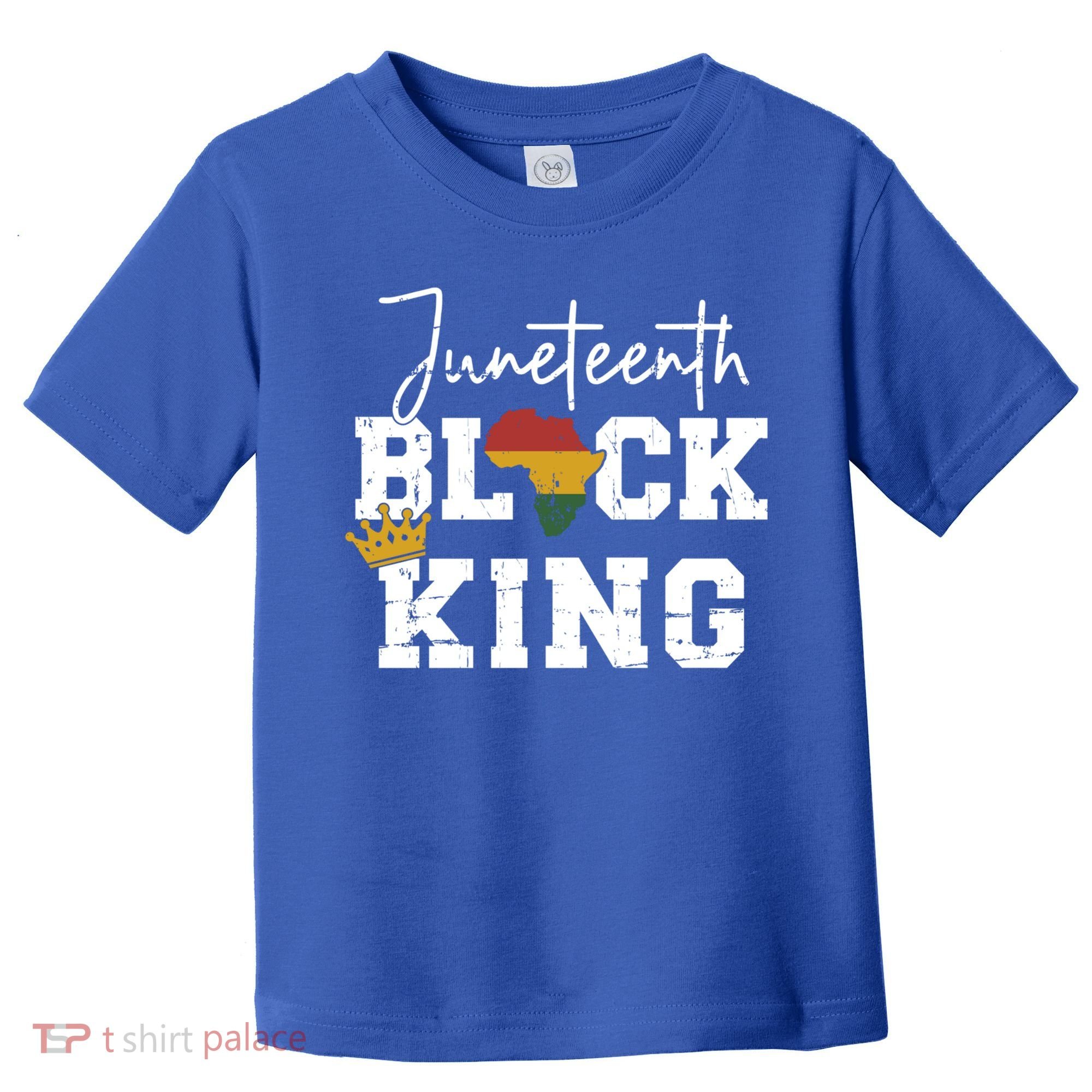 Juneteenth Black King With Pan African Map Flag Gift Toddler T-Shirt