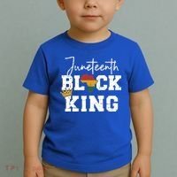 Juneteenth Black King With Pan African Map Flag Gift Toddler T-Shirt thumb 2