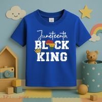 Juneteenth Black King With Pan African Map Flag Gift Toddler T-Shirt thumb 3