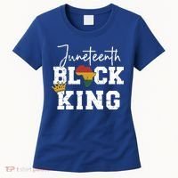 Juneteenth Black King With Pan African Map Flag Gift Women's T-Shirt thumb 0