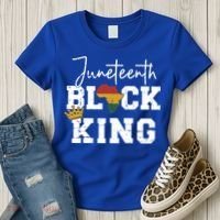 Juneteenth Black King With Pan African Map Flag Gift Women's T-Shirt thumb 3