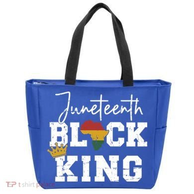 Juneteenth Black King With Pan African Map Flag Gift Tote Bag
