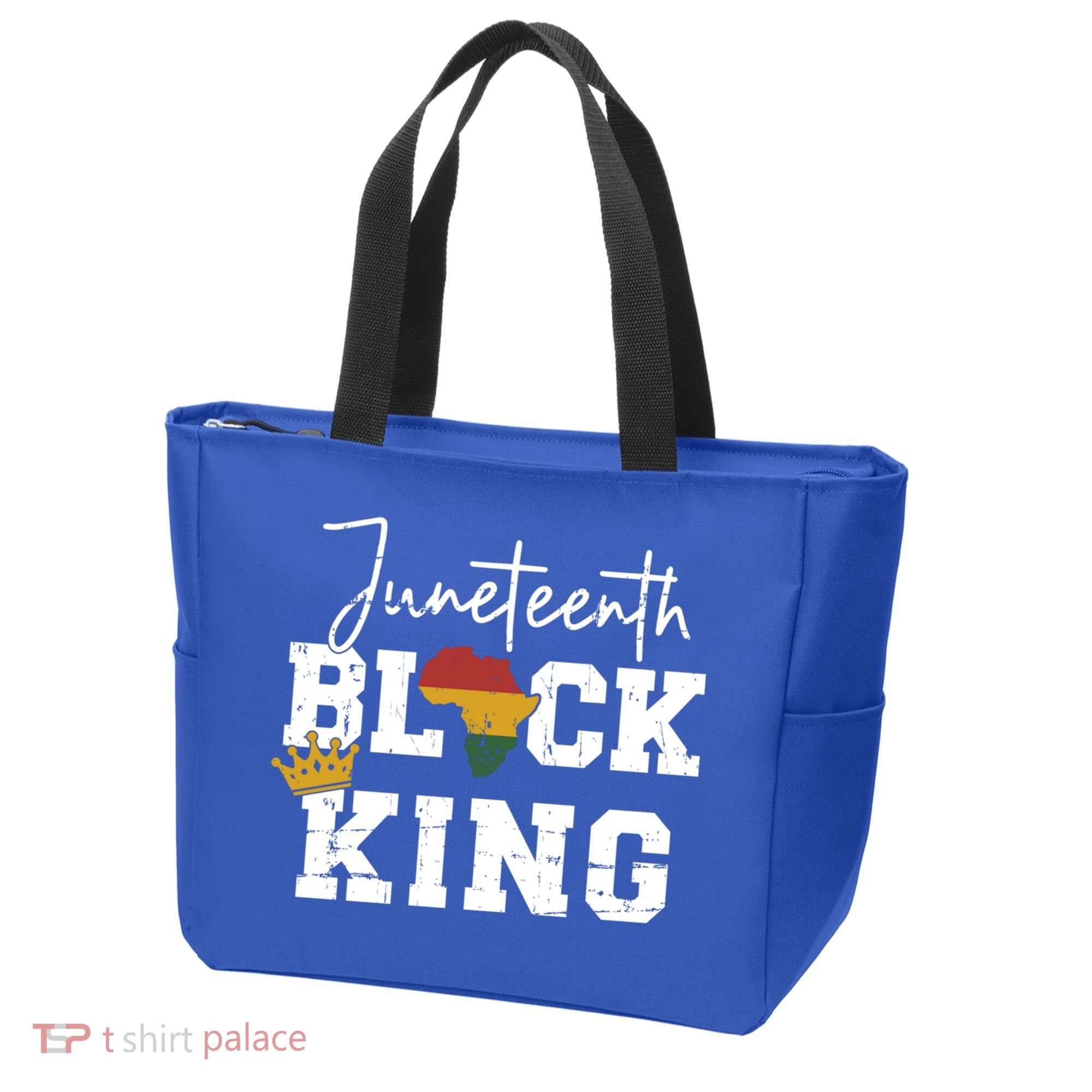 Juneteenth Black King With Pan African Map Flag Gift Tote Bag