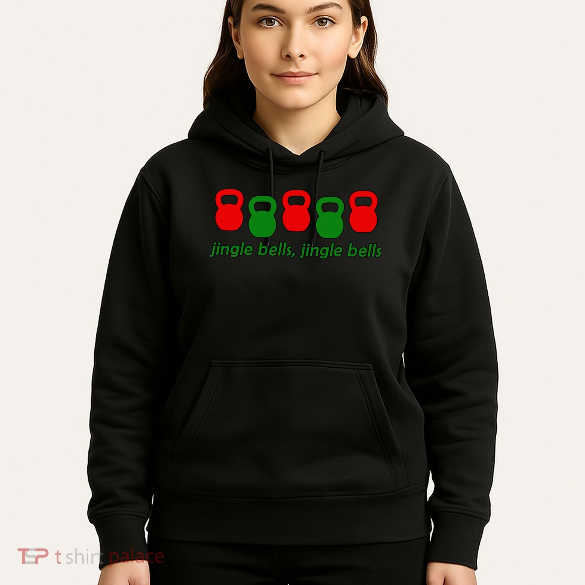Jingle Bells Kettlebell Christmas Holiday Workout Hoodie