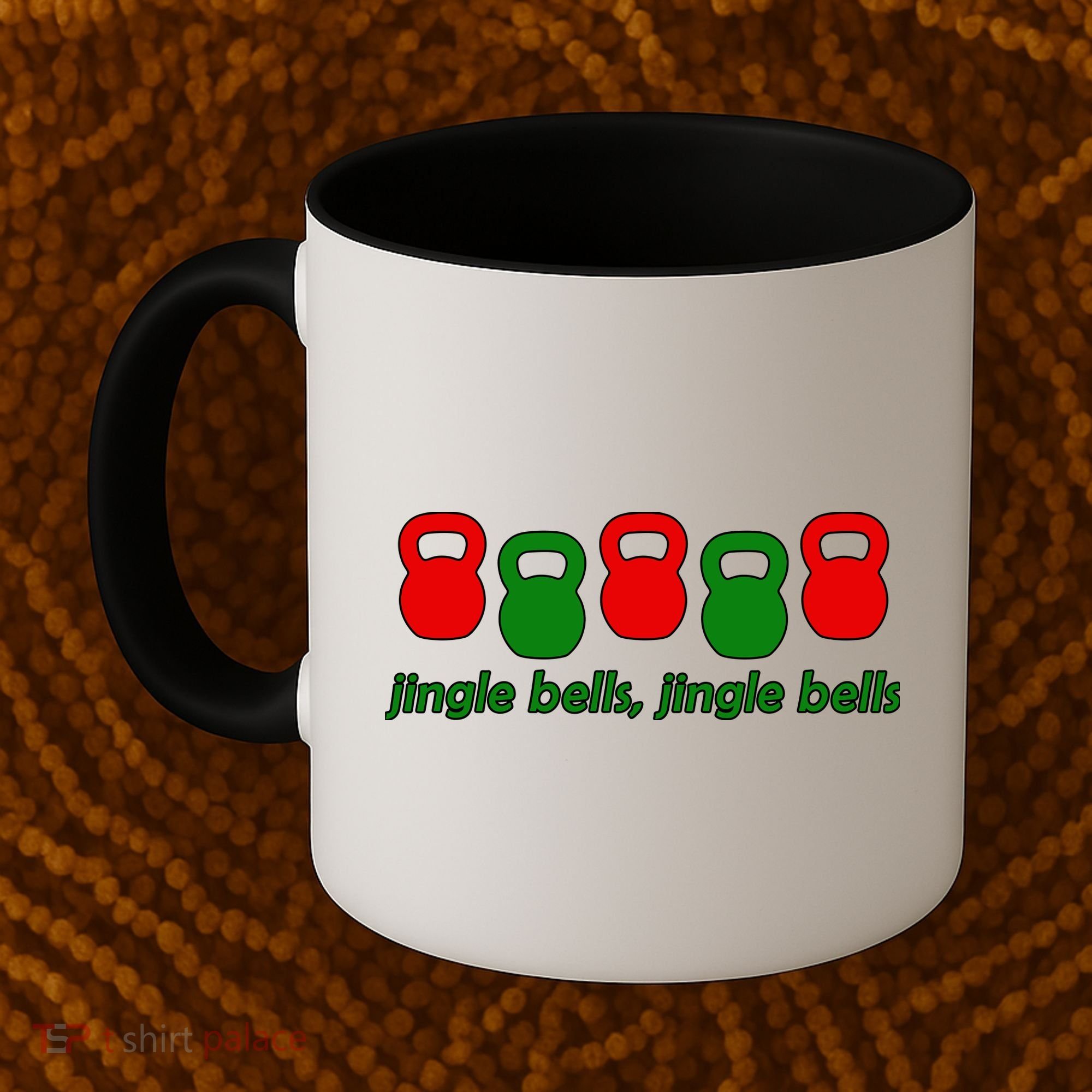 Jingle Bells Kettlebell Christmas Holiday Workout Coffee Mug