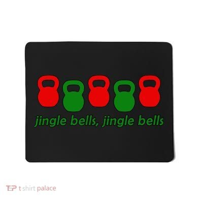 Jingle Bells Kettlebell Christmas Holiday Workout Mousepad