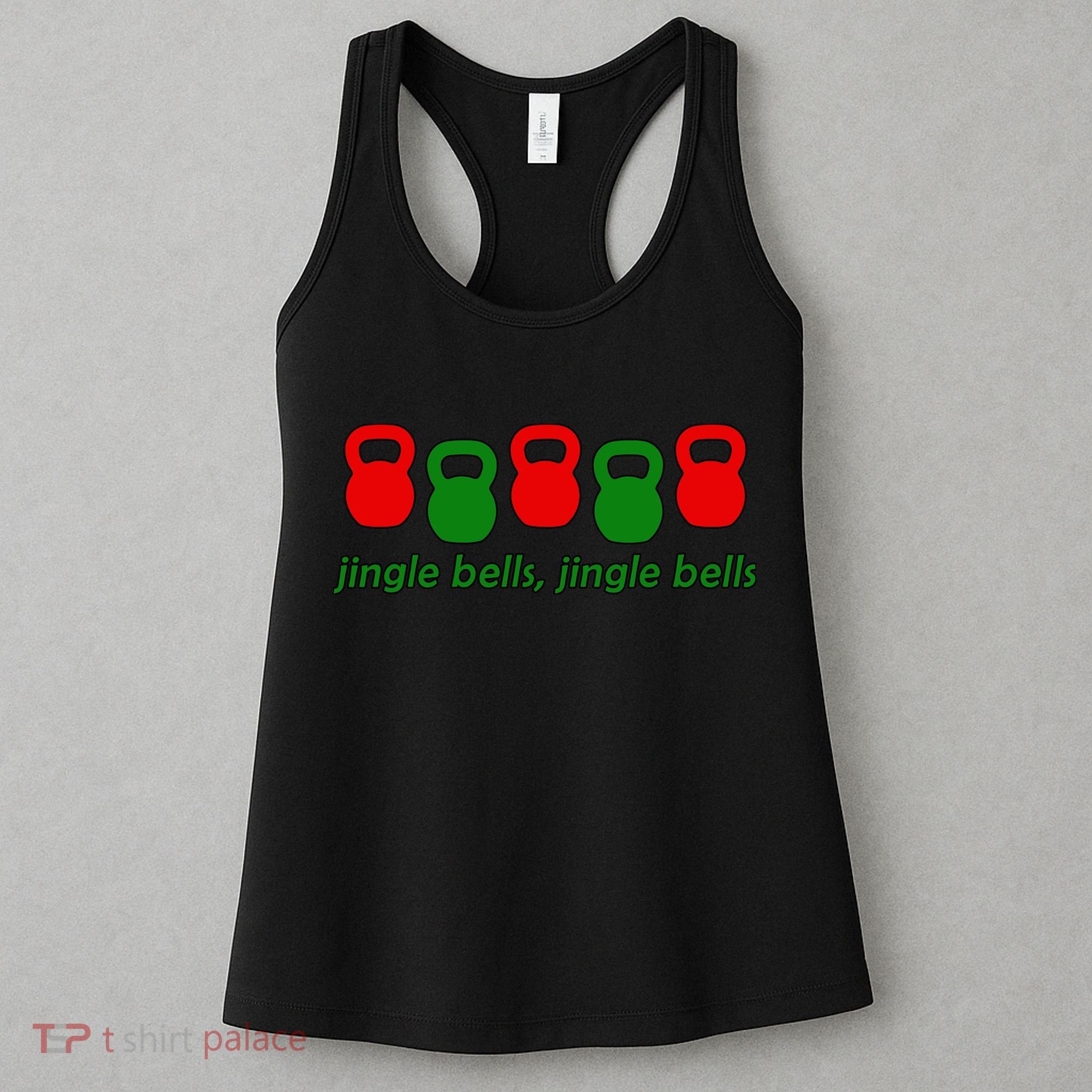 Jingle Bells Kettlebell Christmas Holiday Workout Women's Tank Top