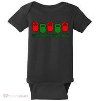 Jingle Bells Kettlebell Christmas Holiday Workout Baby Bodysuit thumb 0
