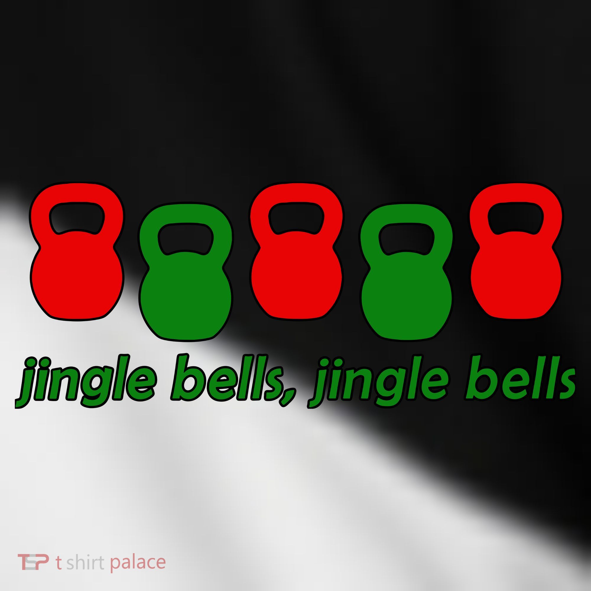 Jingle Bells Kettlebell Christmas Holiday Workout Toddler Fine Jersey T-Shirt
